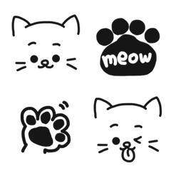 Simple&Monochrome Cat Face&Mark