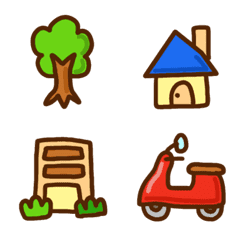 wood & house & car
