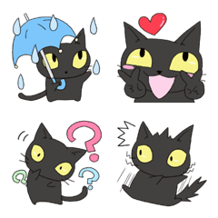 little black cat face variation