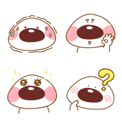 Red bean mochi-emoji