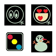 Facial expression of stick person Emoji