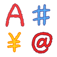 Crayon style alphabet