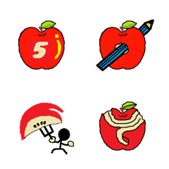 Cute colorful apple Emoji