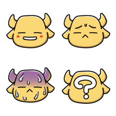 Cute cow daily expression stickers