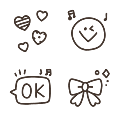 Loose simple line drawing emoji