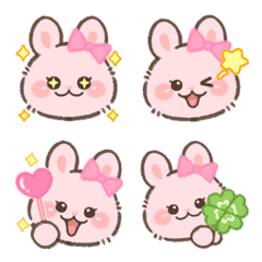 Fluffy bunny emoji