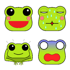 色々な表情のカエル絵文字