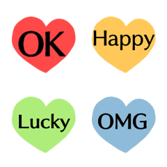 English emoji colorful heart