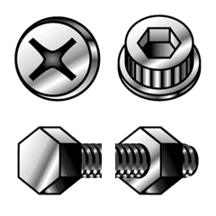 Bolt and nut hardware