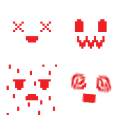 8-Bit Red Faces Emoji Vol.3