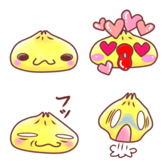 Steamd bun with curry paste Emoji