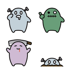 Petite Kawaii Zombies Emoji