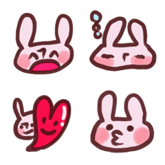 Rabbit of various expressions
