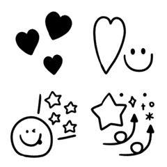 ハート50 星50 Line絵文字 Line Store