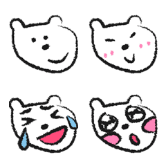 white bear emoji: good mood