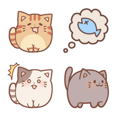 Round and friendly cats Emoji