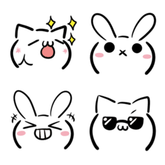 Emoji of cats & rabbits2