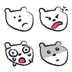 white bear emoji: bad mood