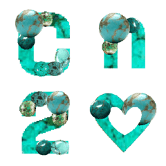 Gemstones of turquoise.