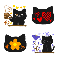 Cute black cat everyday Emoji2
