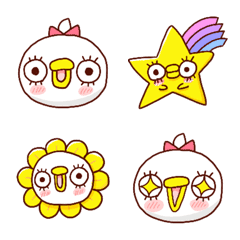 White chick "PIYORI" 's Emoji