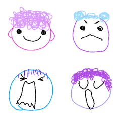 Doodle face emoji