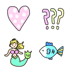 Suitable Emoji series(mermaid)