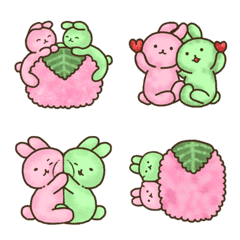 Sakuramochi rabbits Emoji