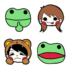 ponkao and frog everyday Emoji