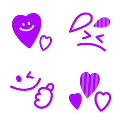 Emoji ungu sederhana