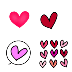 Hearts of various shapes emoji