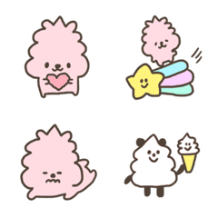 soft cream dog emoji!