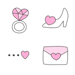 pink and white heart Emoji