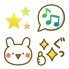 Emoticon Rabbit and Balloon*Emoji