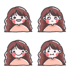 Curly girl emoji