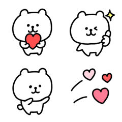 simple white bear emoji