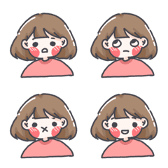 Short hair girl emoji