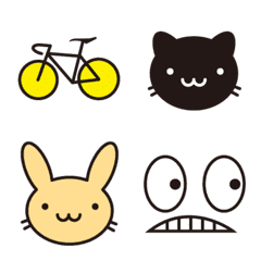 Road bike and animal pictograms