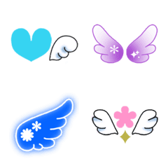 colorful angel's feather emoji.