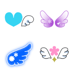 colorful angel's feather emoji.