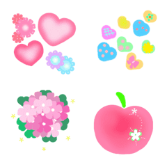 Cute pastel pictogram with heart