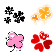 colorful four-leaf clover Emoji.