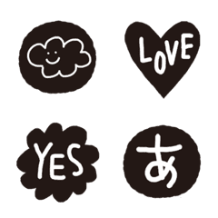 simple&monochrome emoji