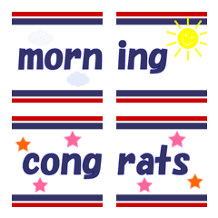 simple English words  /red and navy
