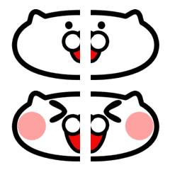 White cat Big Emoji 1