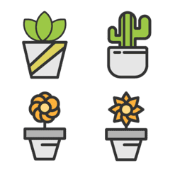 Plants on the pot
