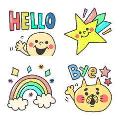 Simple variety of emojis.
