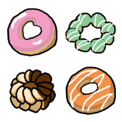Hand drawn style donuts