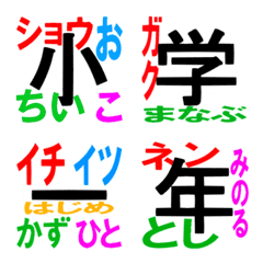 First grade elementary school kanji (1)
