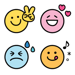 Useful adorable basic vintage emoji